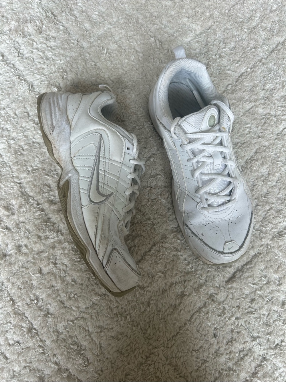 Nike White Leather T-Lite VIII 2010 Athletic Sneakers Womens Size 8.5 Retro